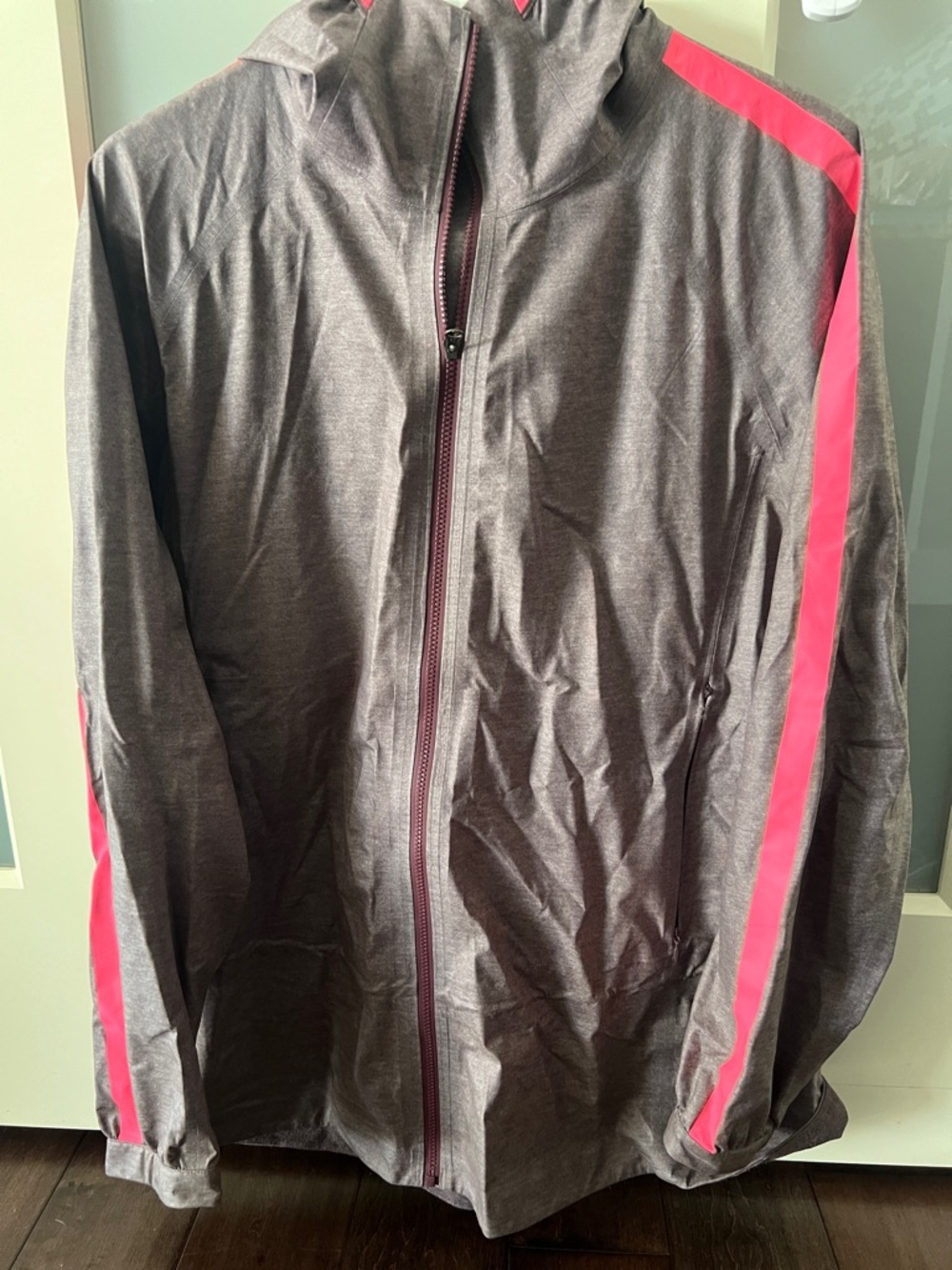 lululemon athletica Gray Utility Jacket with Pink Accent Stripes - Picture 2 of 5
